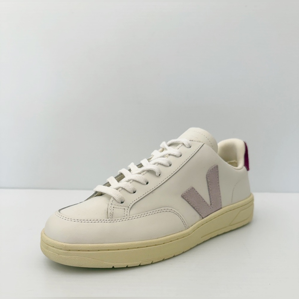 Veja Women's White and Pink Sneakers